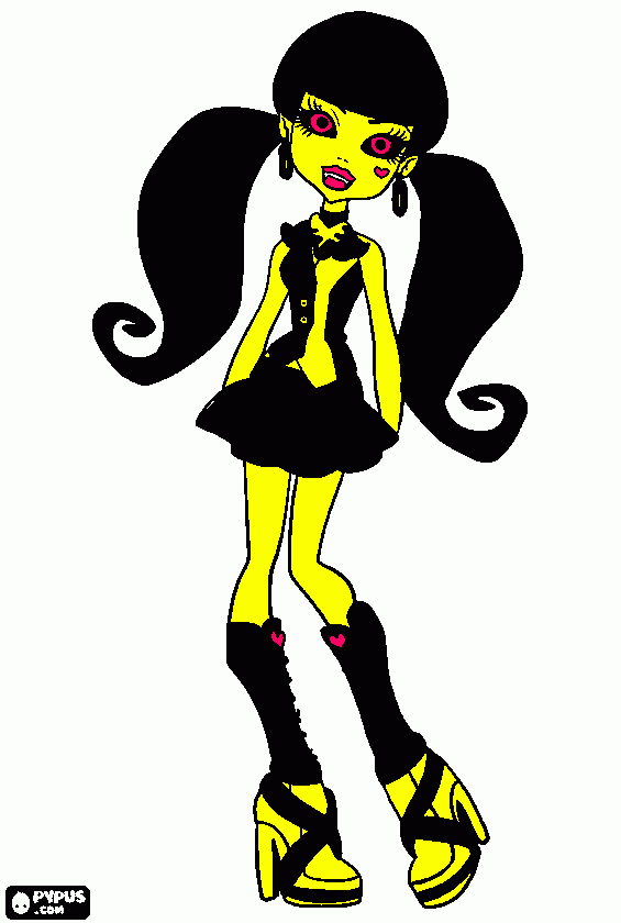 This is a vampire and a bee mixed together. I was going to name her Honey Bite. coloring page