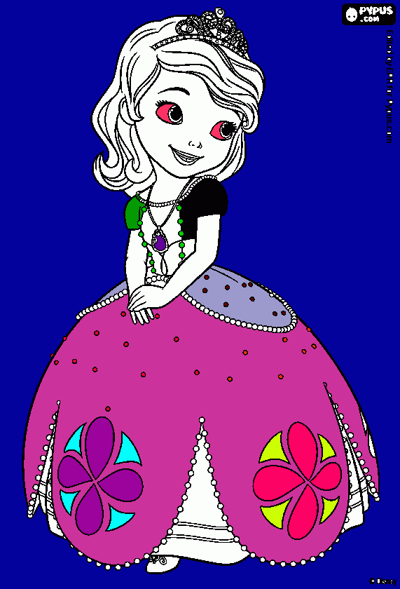 this is a wonderful picture of Sofia coloring page