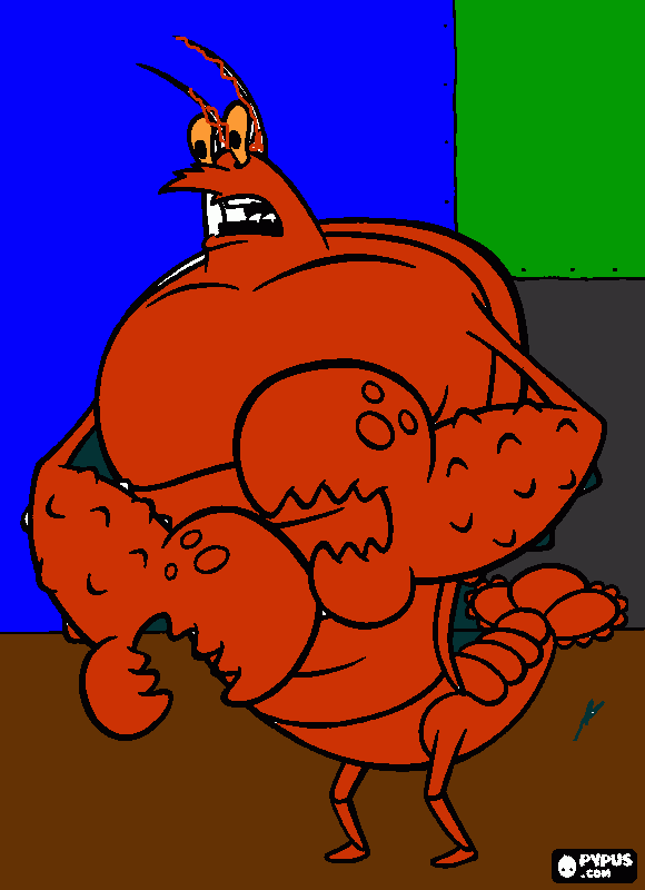 this is larry the lobster coloring page