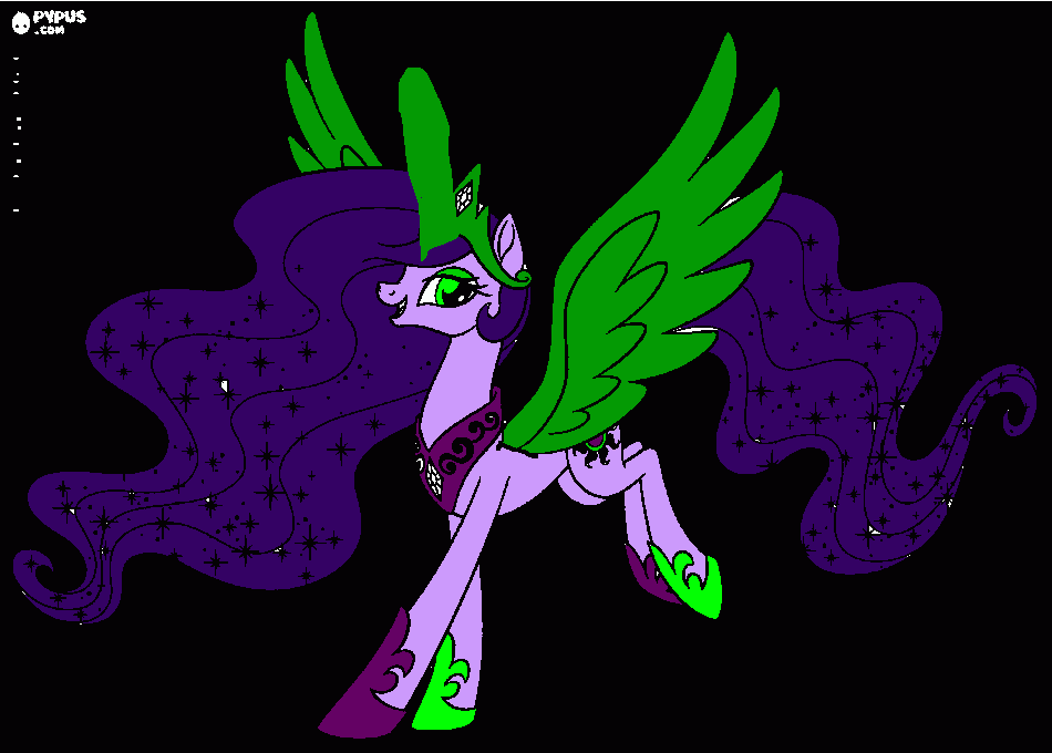 this is mal and mal celestia coloring page