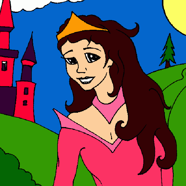 this is my cool princess drawing! coloring page