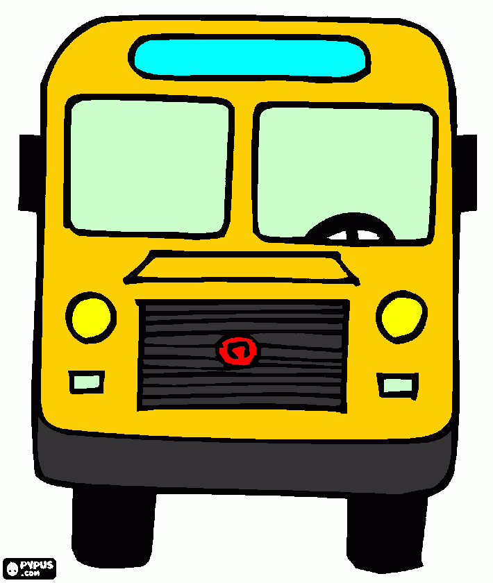 This is my first bus coloring page