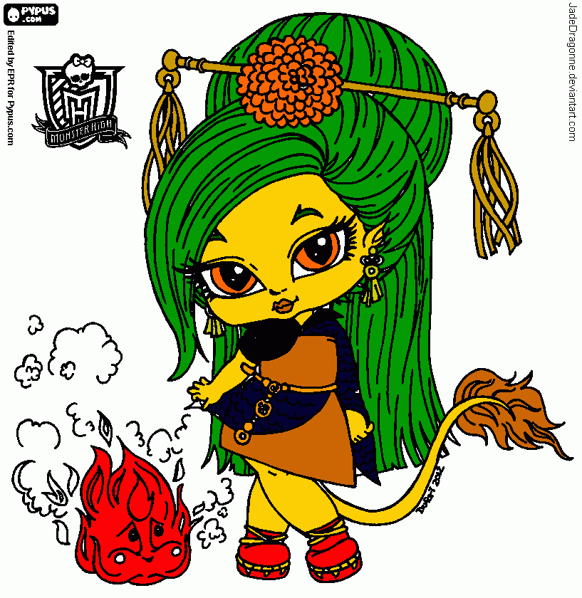 This is my Jinafire Long drawling online coloring page