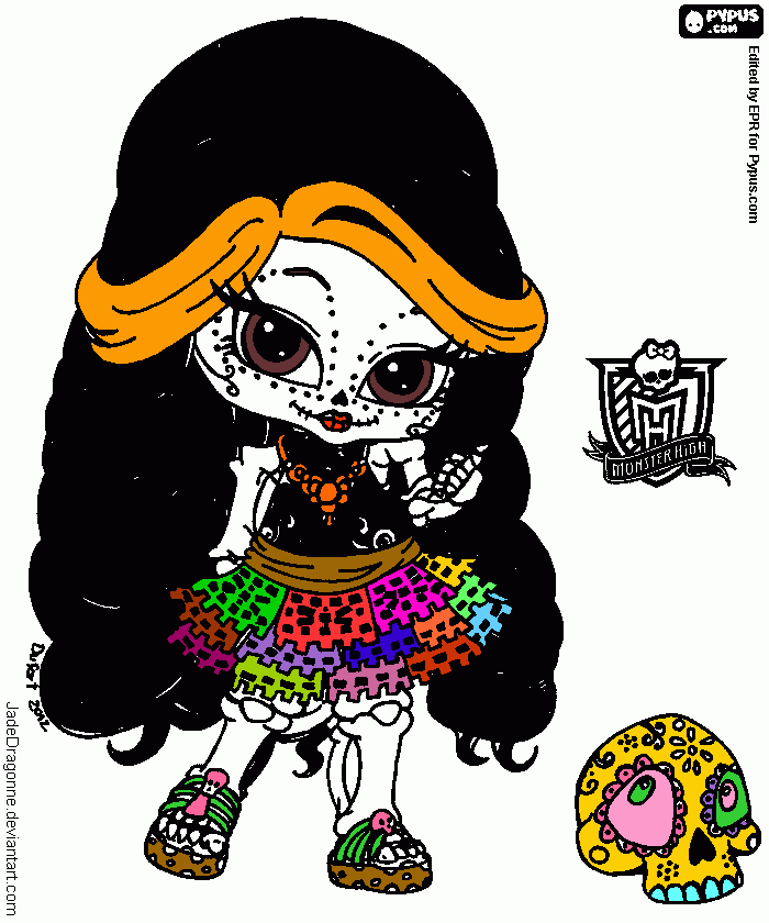 This is my Skelita drawling online coloring page