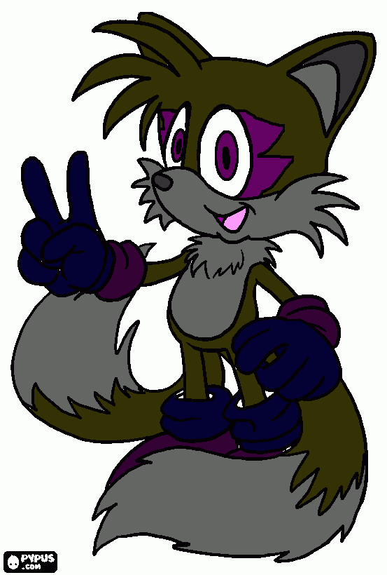 this is Niox the fox. coloring page
