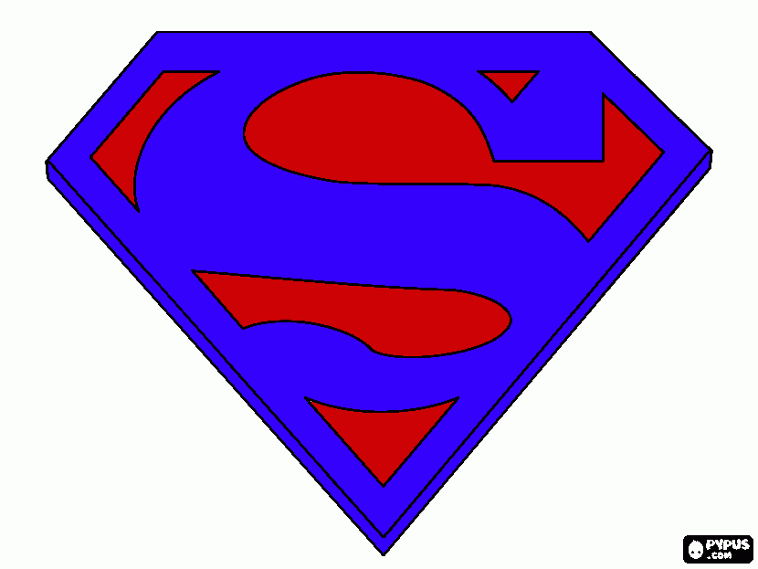 this is superman emblem coloring page