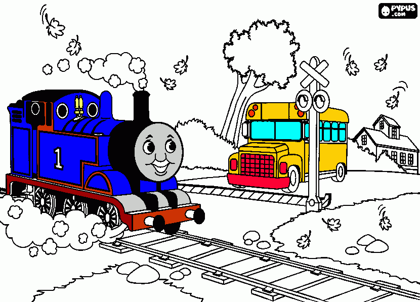 thomas pic coloring page