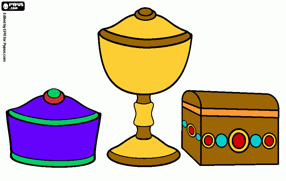 three gifts coloring page