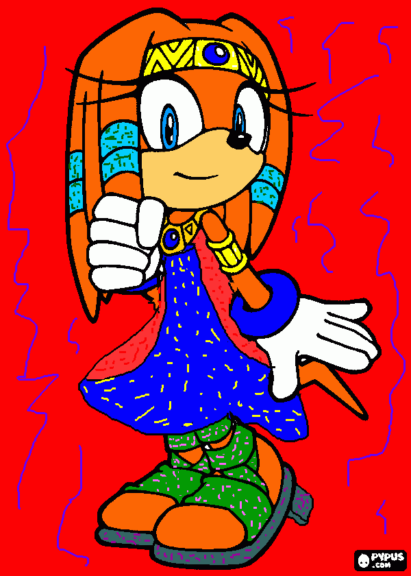 tikal the enshida kingdom coloring page