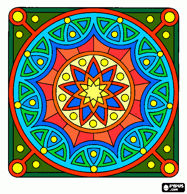 Tile coloring page