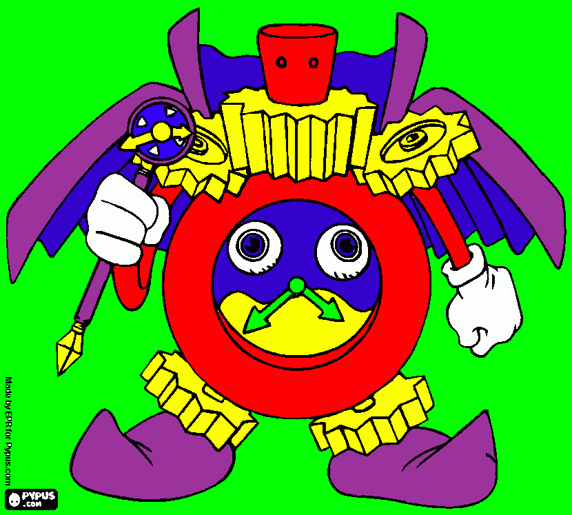 time wizerd coloring page