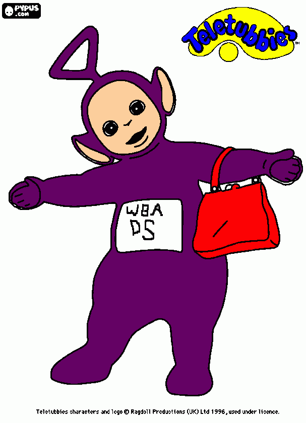 Tinky Winky With Were Back A Dinosaurs Story coloring page