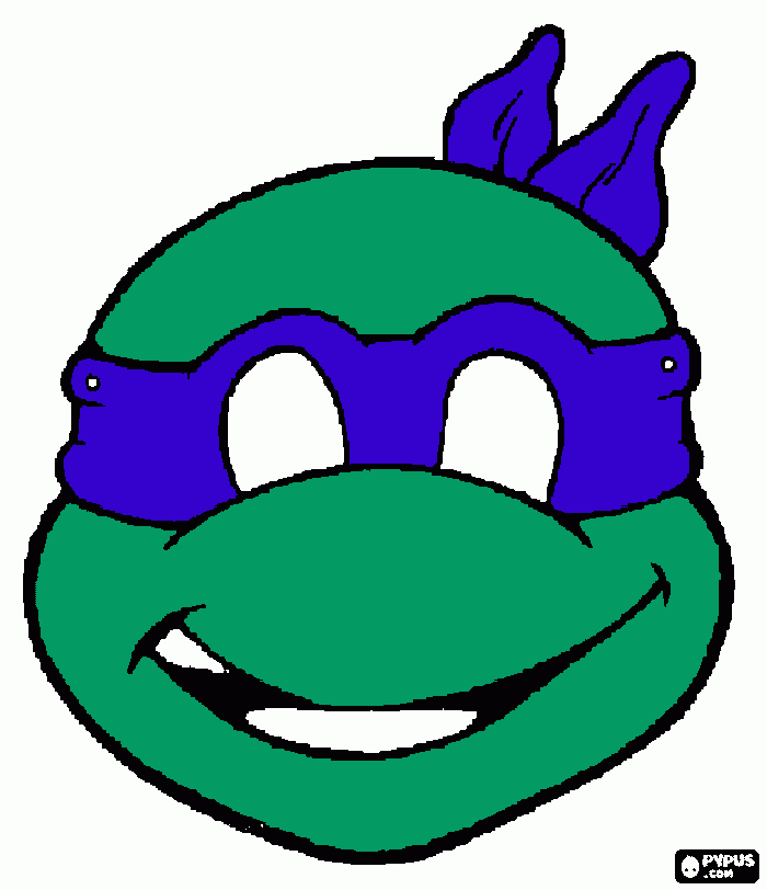 tmnt mask coloring page