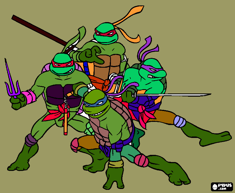 TMNT coloring page