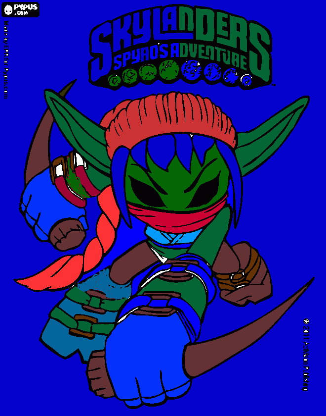 Toby's Skylander picture coloring page