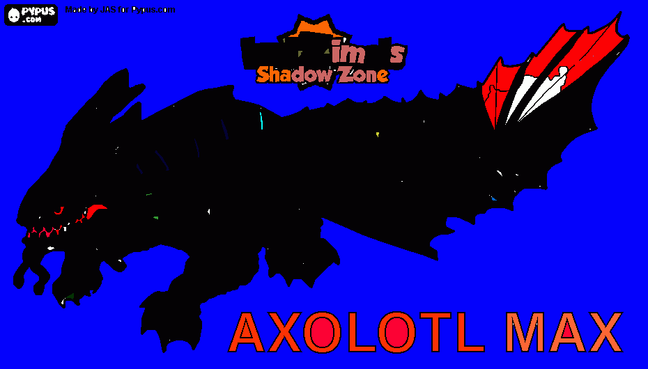 Toothless Axolotl coloring page