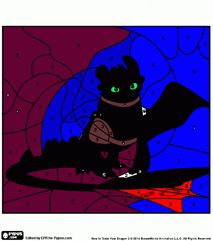 TOOTHLESS BY SAM coloring page
