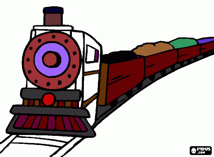 Train Dawing coloring page