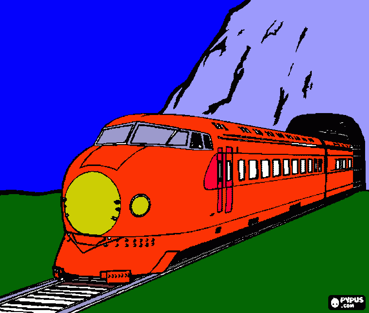 train picture coloring page