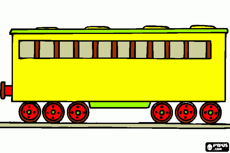 train wagon coloring page