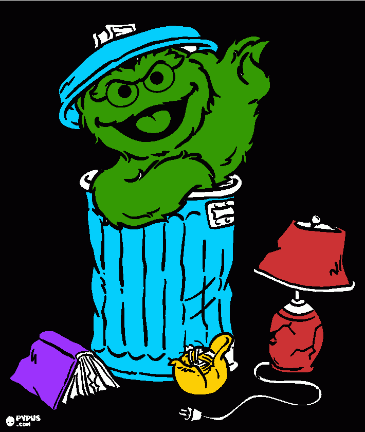 trash coloring page