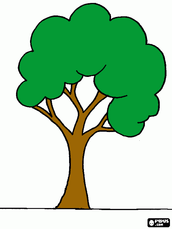 Tree for Keyan's project coloring page
