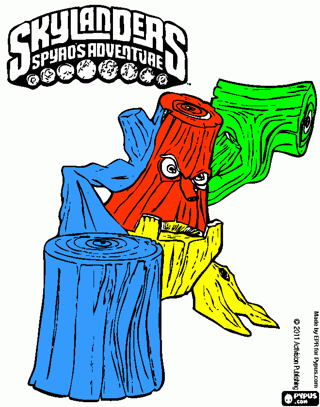 tree trunk coloring page