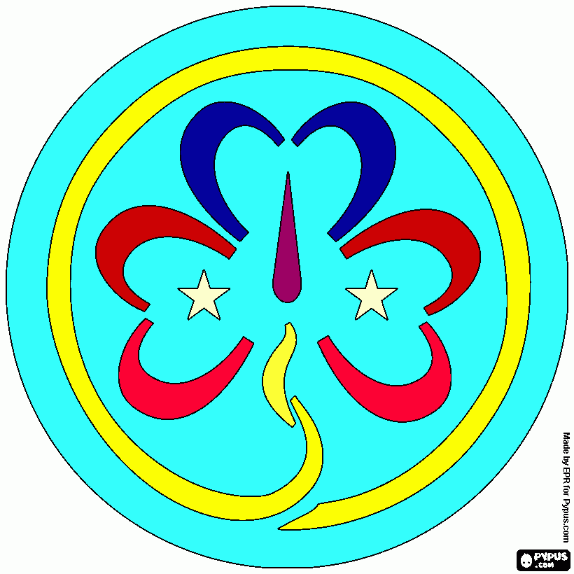 trefoil coloring page