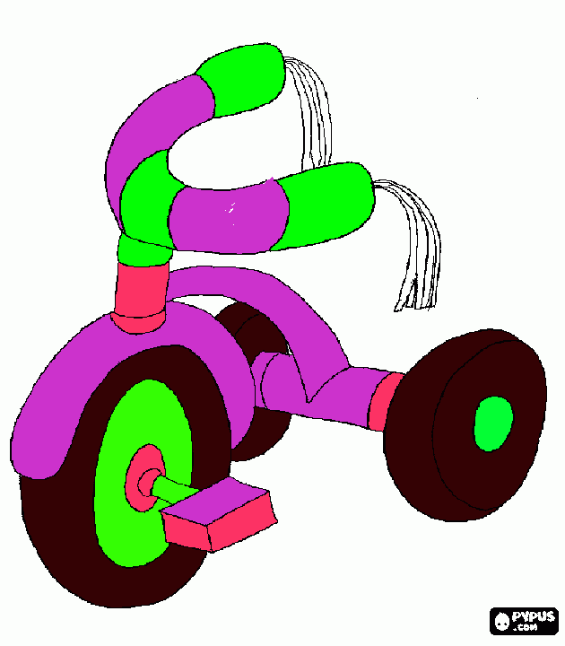 trike purple coloring page