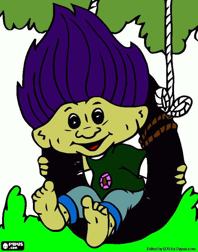 Troll from grammy coloring page