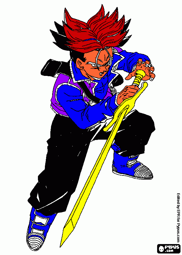 trunks god coloring page