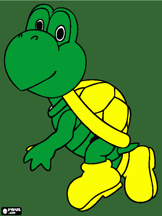 Turtule coloring page