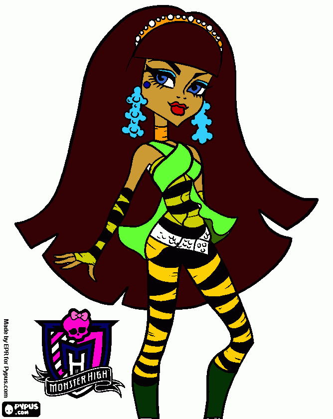 Uma mensagem de Cleo de Nile para Juju coloring page