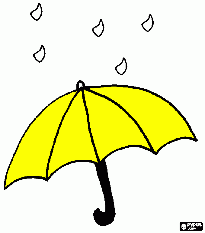 umbrella coloring page