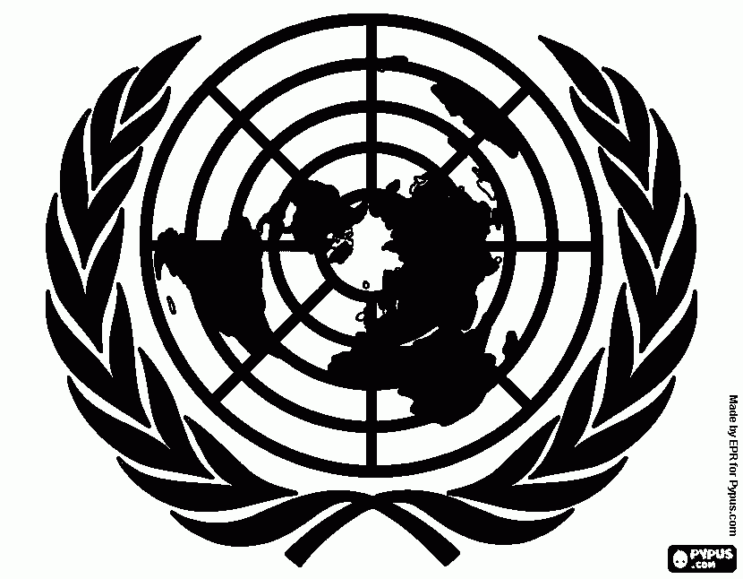 UN LOGO - BLACK coloring page
