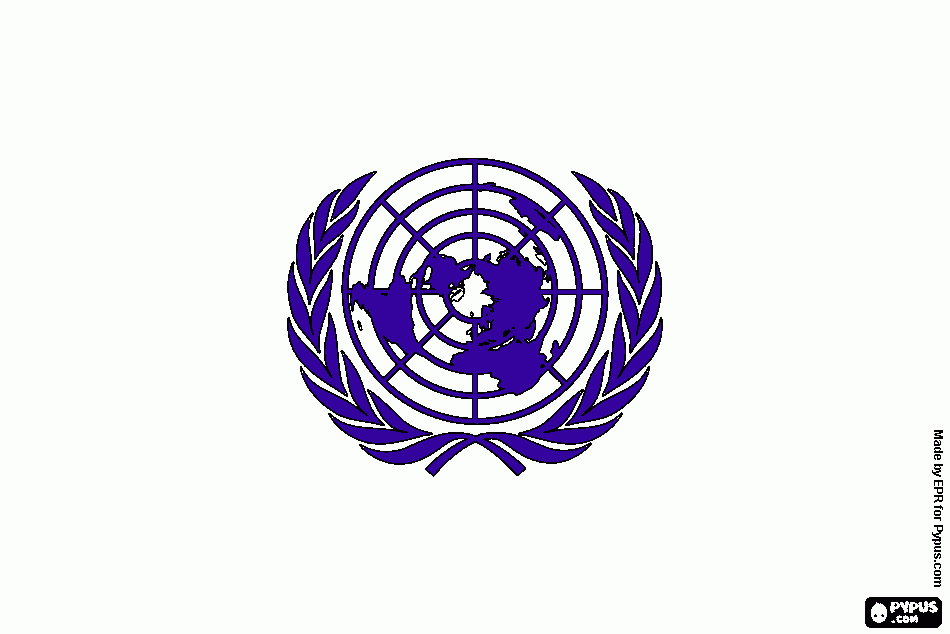 UN LOGO coloring page