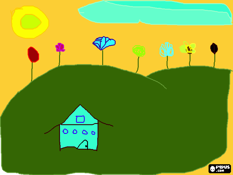 un paisaje coloring page