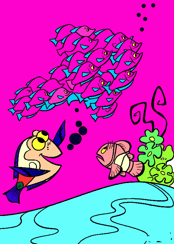 under the sea.... coloring page