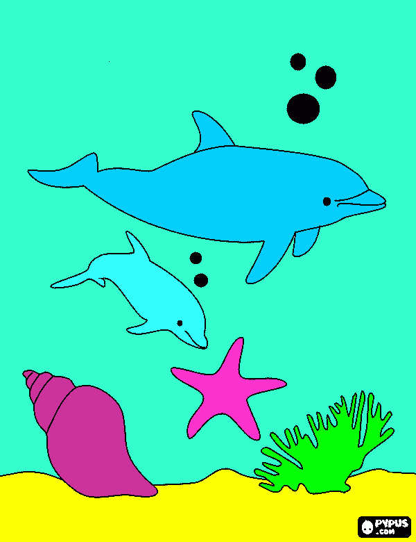 undersea coloring page