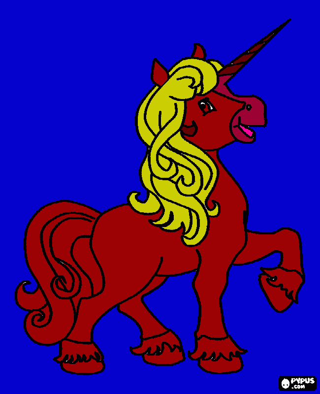 Unicorn coloring page