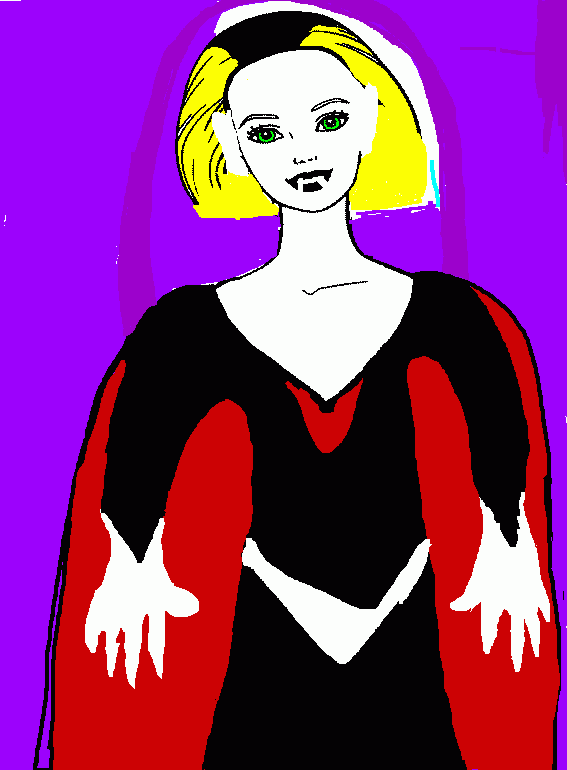 vampire female coloring page