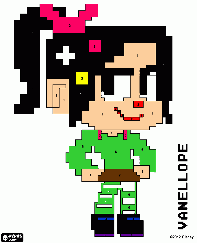 vanellope coloring page
