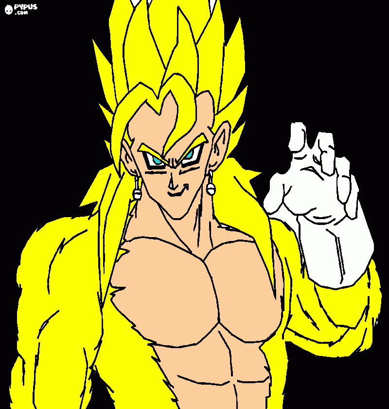 vegeto ssj6 coloring page