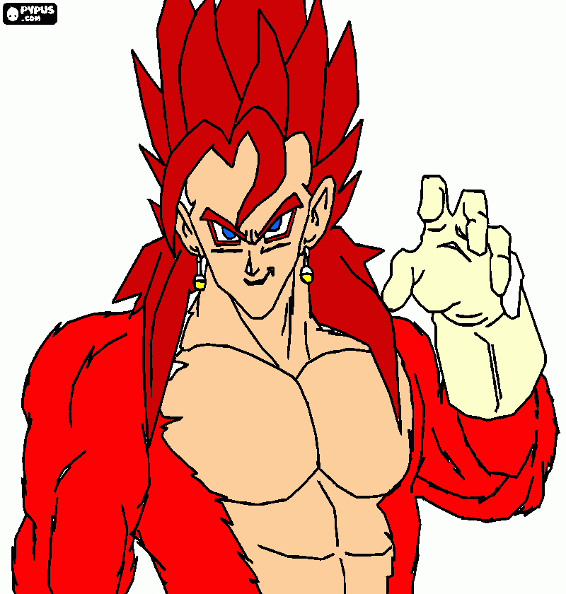 Vegito SSJ4  coloring page