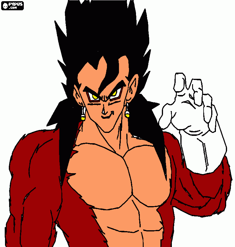 vegito super saiyan 4 coloring page