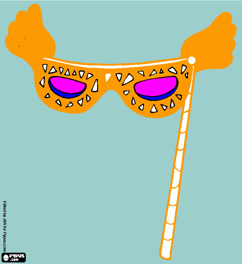 Venetian classical mask coloring page