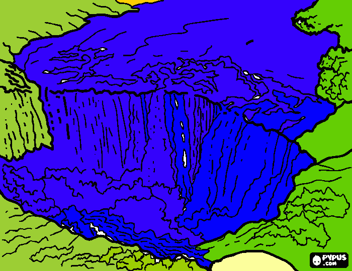 victoria falls in africa coloring page