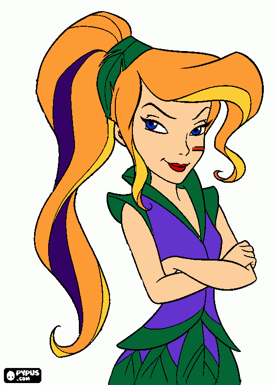 vidia fairy as a character  coloring page
