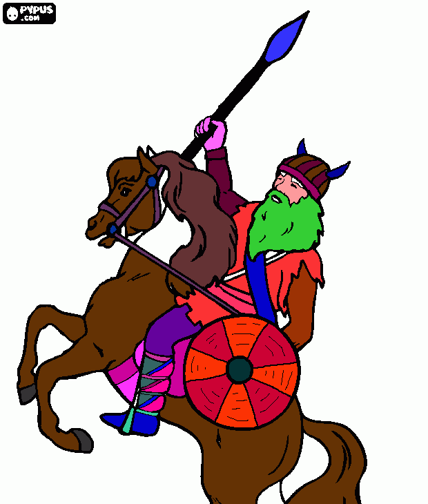 Viking for school coloring page