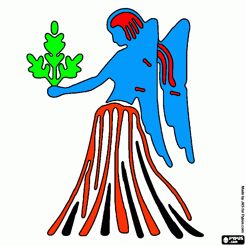 Virgo. The Virgin maiden. Sixth sign of the zodiac coloring page